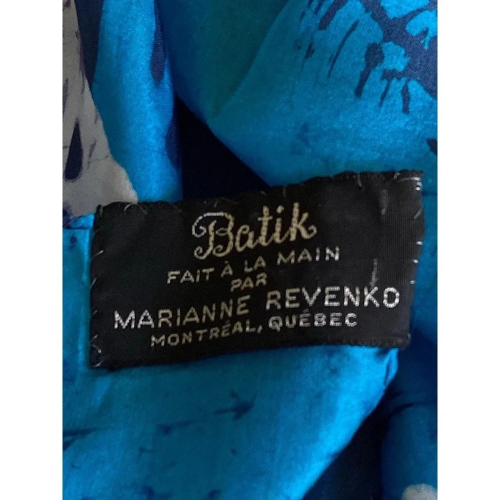 Batik Montreal Quebec Silky Scarf Hair Neck Tie Purse Accessory